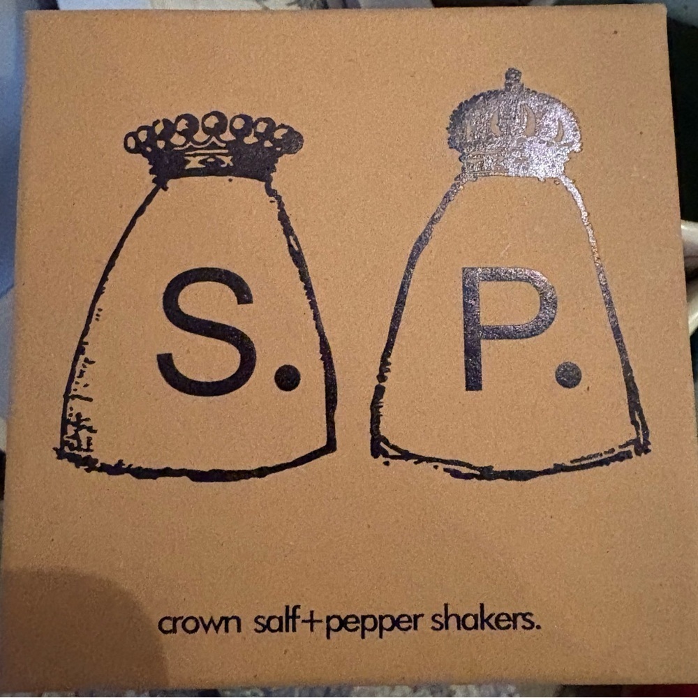 Rae Dunn Crown Salt and Pepper Shakers